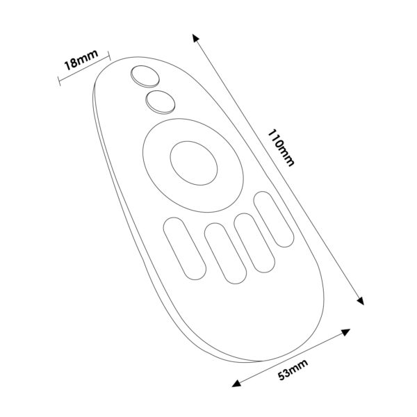 Télécommande RF pour Variateur LED Monocolor 4 Zones - Ledme - LM2087 – Image 2