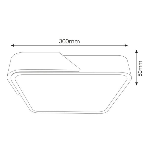 Plafon LED Bois Blanc Carré 24W CCT - Ledme - LM8282 – Image 2
