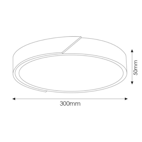 Plafon LED Bois Gris Rond 24W CCT - Ledme - LM8285 – Image 2