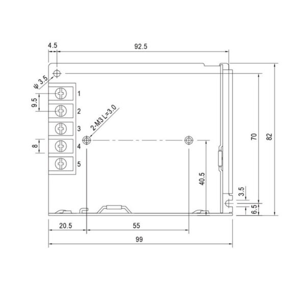 Alimentations pour bandes LED Mean Well 35W 12VDC LRS-35-12 - Ledme - LRS-35-12 – Image 2