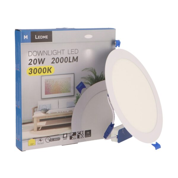 Panneau LED Circulaire Série Slim 20W 6000K - Ledme - LM5210 – Image 3