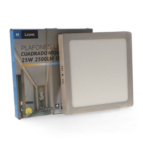 Panneau de Surface Carré Nickel 25W CCT - Ledme - LM5547 – Image 3