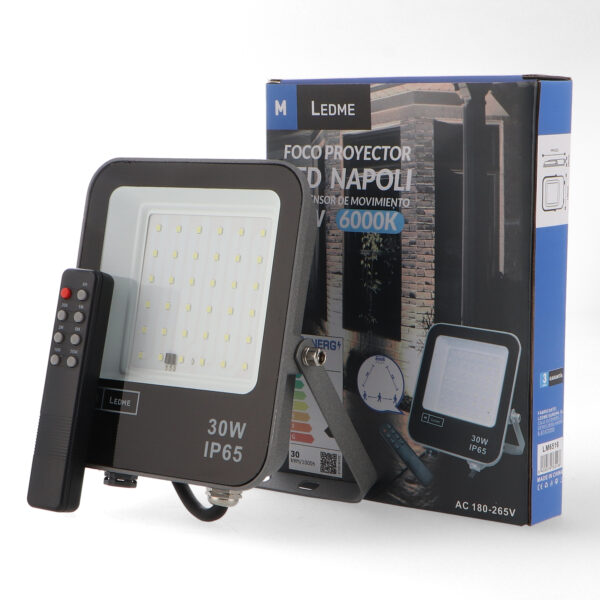Projecteur LED Napoli 30W avec capteur de mouvement 6000K - Ledme - LM6516 – Image 3