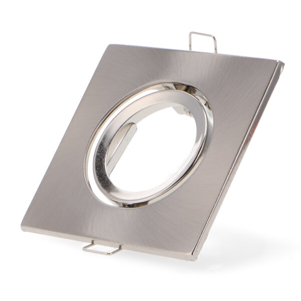 Bague inclinable carrée en nickel série Eco pour GU10/MR16 - Ledme - LM4319