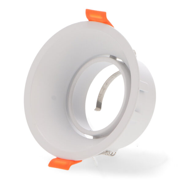 Anneau inclinable rond blanc série Evo pour Gu10/MR16 - Ledme - LM4325