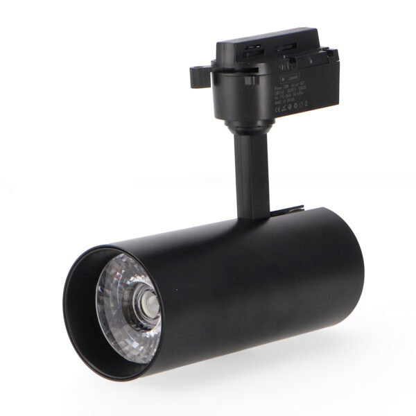 Spot LED sur rail Noir Aras 30W Monophasé CCT Negro CCT - Ledme - LM3162