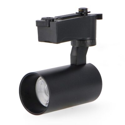 Spot LED sur Rail Noir Berna 12W Monophasé 3000K - Ledme - LM3110