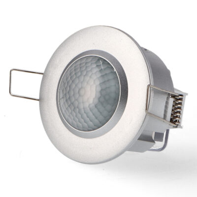 Détecteur de mouvement PIR encastrable 360º Argent - Ledme - LM9017