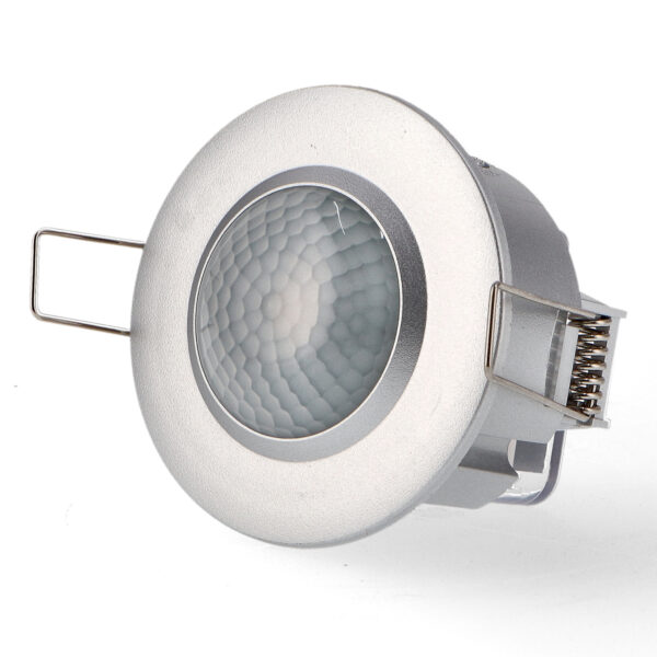 Détecteur de mouvement PIR encastrable 360º Argent - Ledme - LM9017