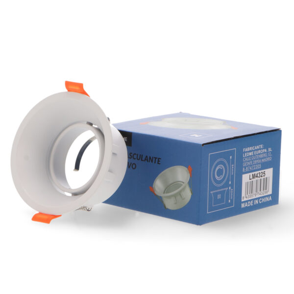 Anneau inclinable rond blanc série Evo pour Gu10/MR16 - Ledme - LM4325 – Image 3