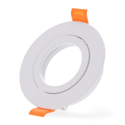 Anneau inclinable rond blanc série Luxury pour GU10/MR16 - Ledme - LM4322