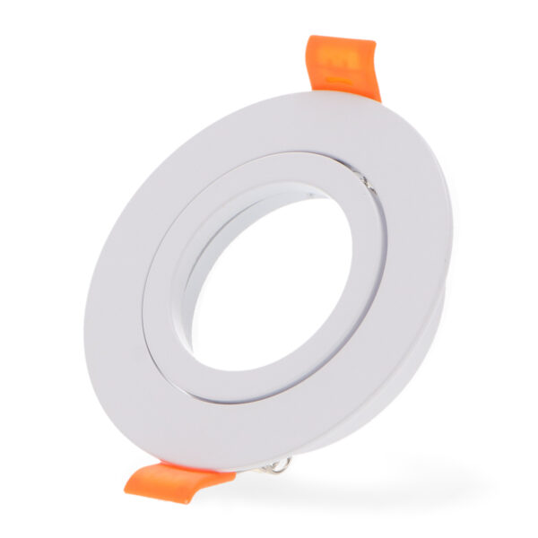 Anneau inclinable rond blanc série Luxury pour GU10/MR16 - Ledme - LM4322