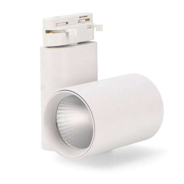 Spot LED sur rail Blanc Bernado 40W Monophasé - DSC 3000K - Ledme - LM3118
