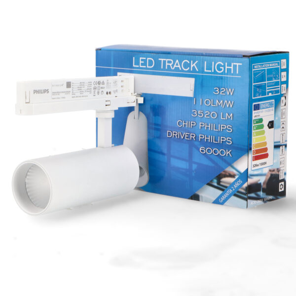 Spot LED sur rail Lepsie 32W Triphasé Sans Flicker - DSC 6000K - Ledme - LM3101 – Image 3