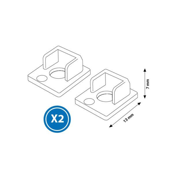 Pack 2 Bouchons pour Profil LM3859 - Ledme - LM3859A – Image 2