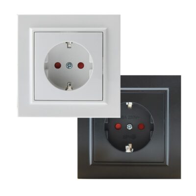 Fiche type Schuko - EP Blanc - Ledme - EP-08-W
