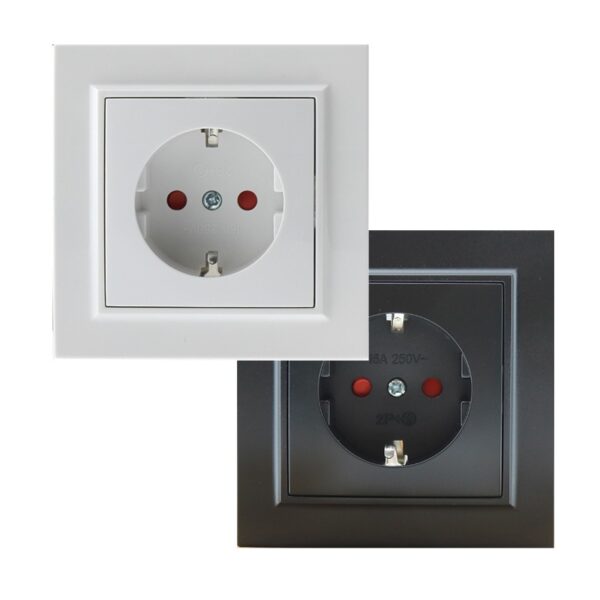 Fiche type Schuko - EP Blanc - Ledme - EP-08-W