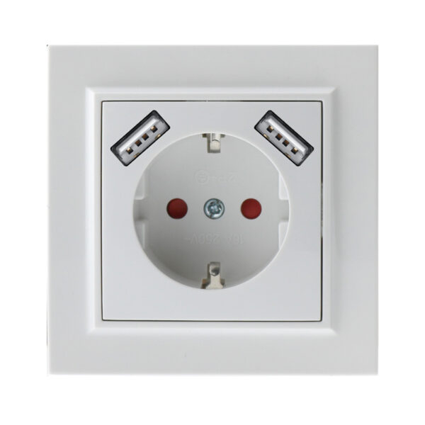 Prise Encastrable Type F Schuko Avec Double USB - EP Noir - Ledme - EP-19-B – Image 5