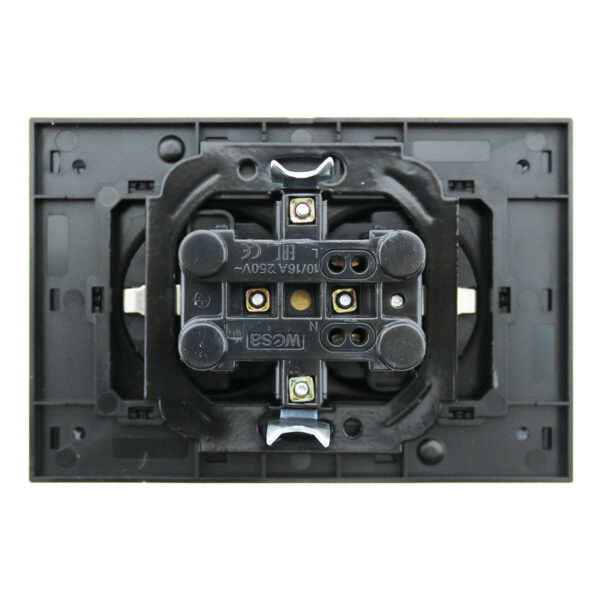 Prise encastrable double type Schuko - FB Noir - Ledme - FB-15-B – Image 6