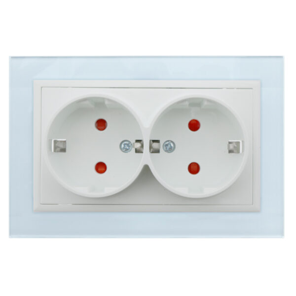 Prise encastrable double type Schuko - FB Noir - Ledme - FB-15-B – Image 4