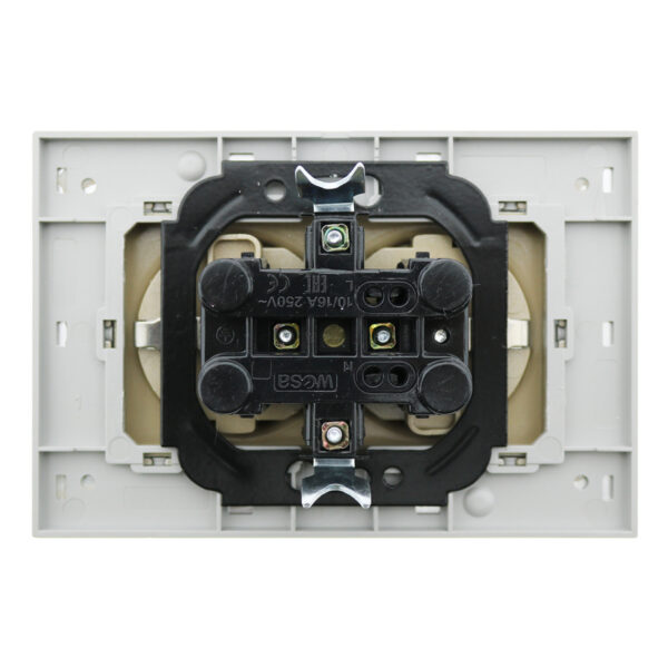 Prise encastrable double type Schuko - FB Noir - Ledme - FB-15-B – Image 3
