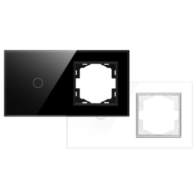 Interrupteur tactile simple avec cadre noir individuel - Ledme - FCM-04-B