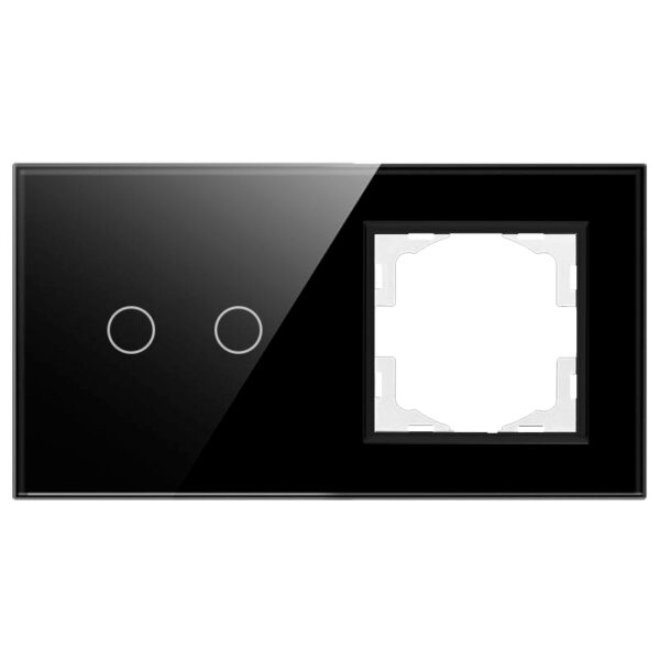 Interrupteur double tactile avec cadre simple - DSC Blanc - Ledme - FCM-18-W – Image 6