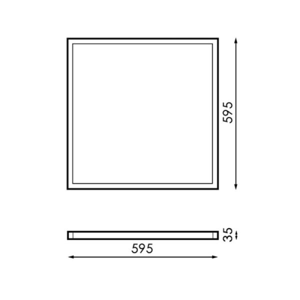 Panneau LED Série Bure 60X60 cm 42W No Flicker Driver Philips 6000K - Ledme - LM5381 – Image 2