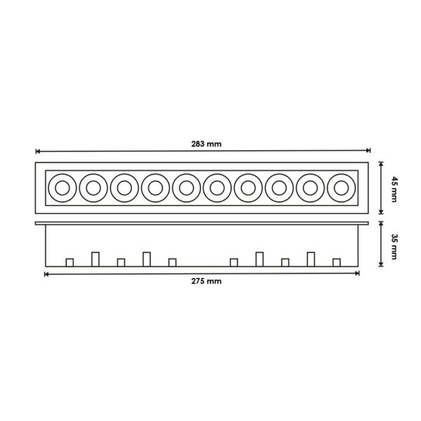 Spot LED Linéaire Vienna 20W 3000K - Ledme - GA3006 – Image 2