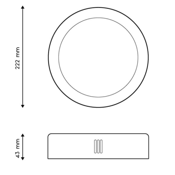 Panneau de surface circulaire série Sensor Light 18W 6000K - Ledme - LM5571 – Image 2