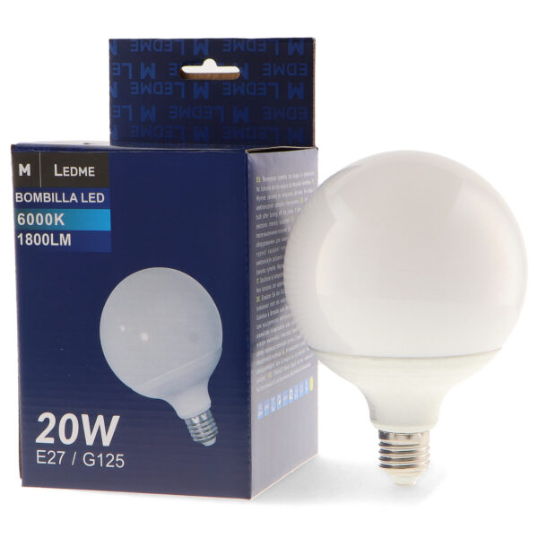 Ampoule LED E27 G125 20W 4500K - Ledme - LM7096
