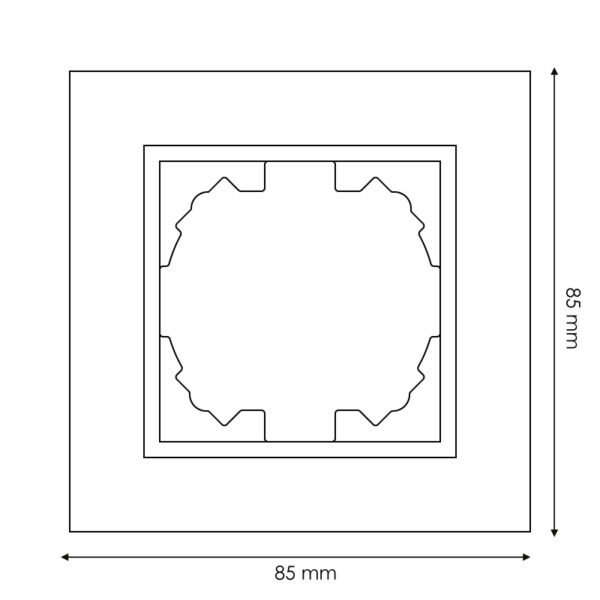 Cadre en verre pour 1 module - FB Blanc - Ledme - FB-48-W – Image 2