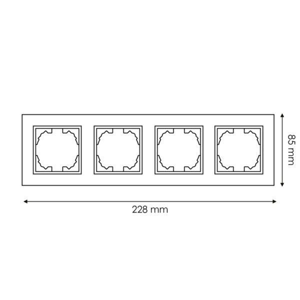 Cadre pour 4 modules - EP Blanc - Ledme - EP-51-W – Image 2