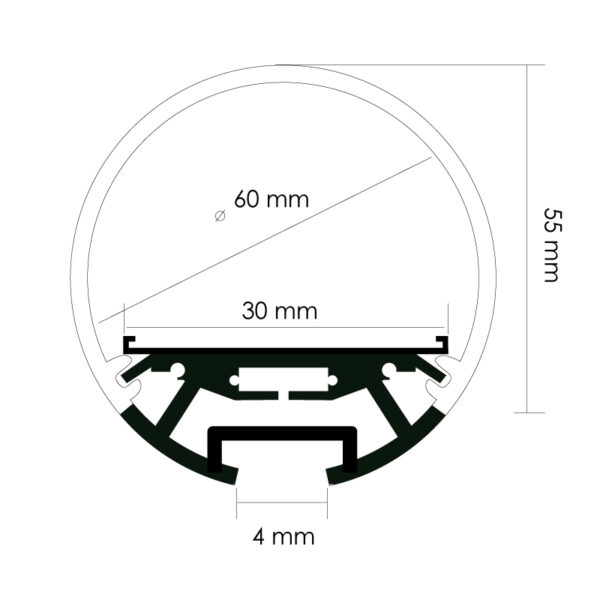 Profil en aluminium Dylan XL 12/24V 2 métros - Ledme - LM3801 – Image 2