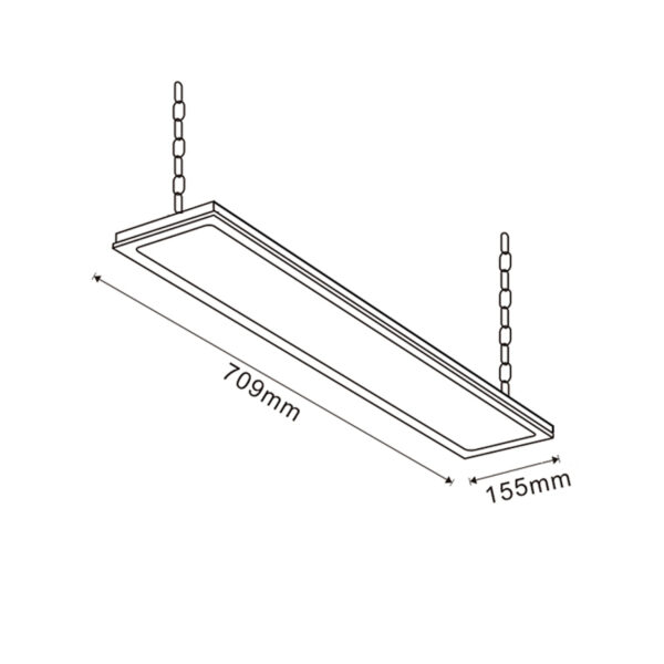 Led Space Linear High Bay 200W 1-10V sans scintillement 4000K - Ledme - GA6792 – Image 2