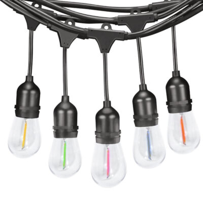 Guirnalda Led Solaire 3W de 10 bombillas E27 Extérieur IP65 - RGB - Ledme - LM8959