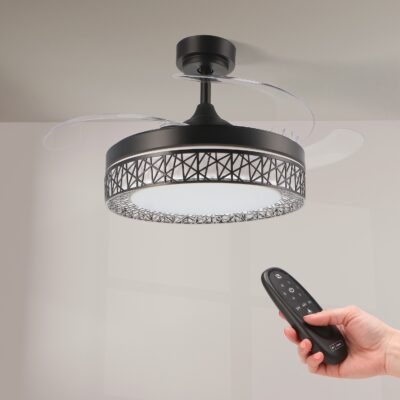 Ventilateur de plafond LED Aqua Noir - Ledme - LM8818