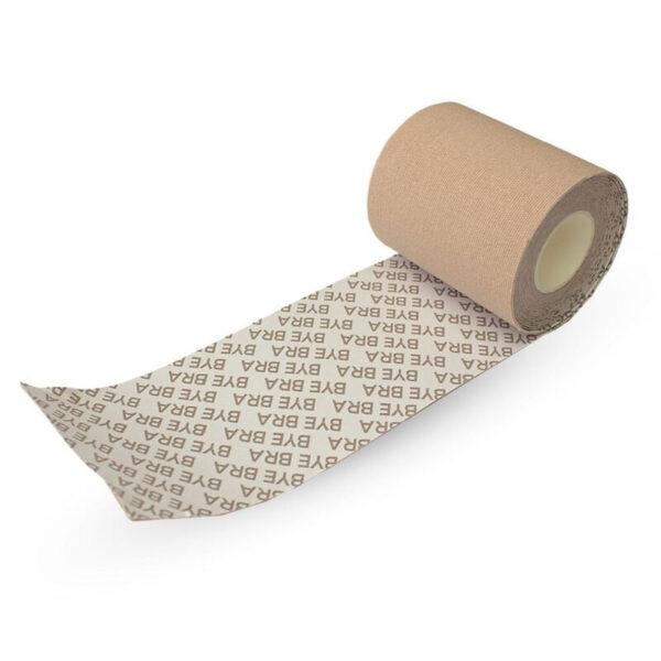 BYE-BRA - BODY TAPE 5 M X 6,5 CM + 3 PAIRES DE CACHE-MATIN BEIGE - – Image 2