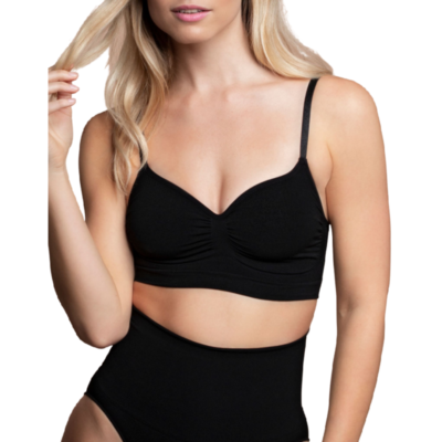 BYE-BRA - MEDIUM CONTROL SOUTIEN-GORGE SANS POINTS NOIR TAILLE L -