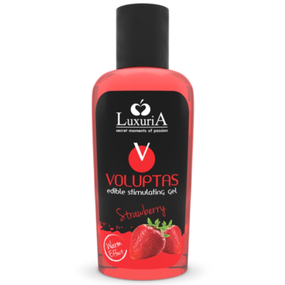 INTIMATELINE LUXURIA - VOLUPTAS GEL DE MASSAGE COMESTIBLE EFFET CHAUFFANT - FRAISE 100 ML -