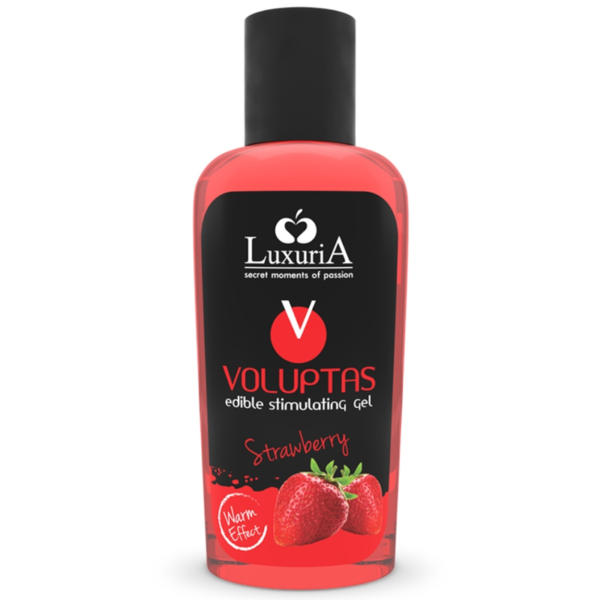 INTIMATELINE LUXURIA - VOLUPTAS GEL DE MASSAGE COMESTIBLE EFFET CHAUFFANT - FRAISE 100 ML -