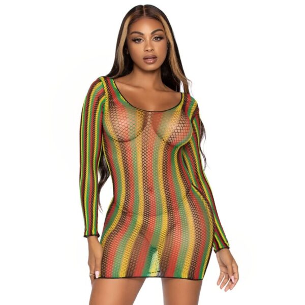LEG AVENUE - RASTA MINI ROBE TAILLE UNIQUE -