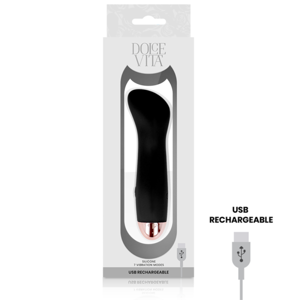 DOLCE VITA - VIBRATEUR RECHARGEABLE ONE NOIR 7 VITESSES - – Image 4