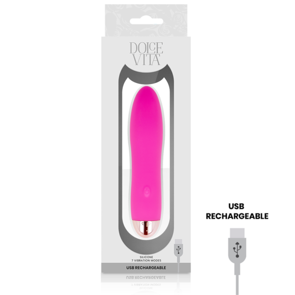 DOLCE VITA - VIBRATEUR RECHARGEABLE QUATRE ROSE 7 VITESSES - – Image 3