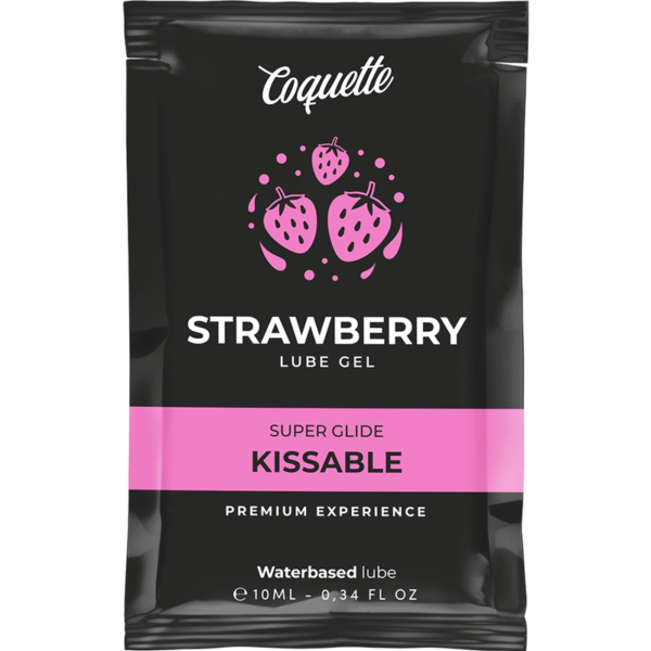 COQUETTE COSMETICS  - LUBRIFIANT KISSABLE BASE D'EAU DE FRAISE POCHE 10 ML -