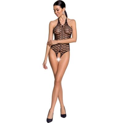 PASSION - FEMME BS087 BODYSTOCKING NOIR TAILLE UNIQUE -