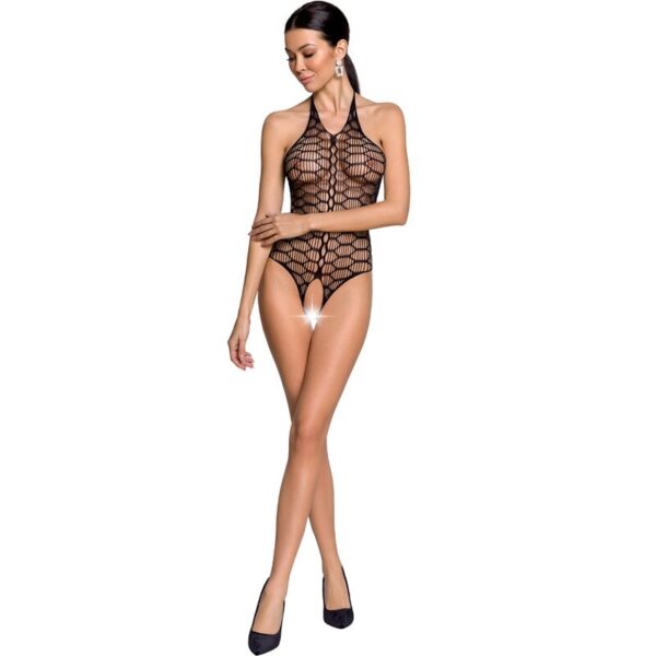 PASSION - FEMME BS087 BODYSTOCKING NOIR TAILLE UNIQUE -