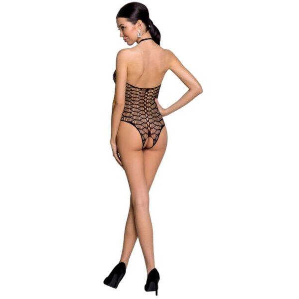 PASSION - FEMME BS087 BODYSTOCKING NOIR TAILLE UNIQUE - – Image 2