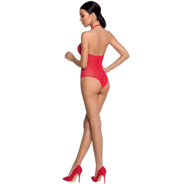 PASSION - FEMME BS088 BODYSTOCKING ROUGE TAILLE UNIQUE - – Image 2