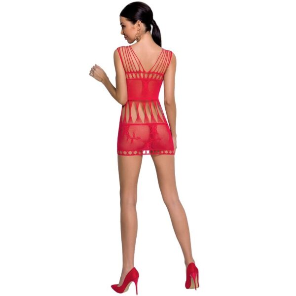 PASSION - FEMME BS090 BODYSTOCKING ROUGE TAILLE UNIQUE - – Image 2